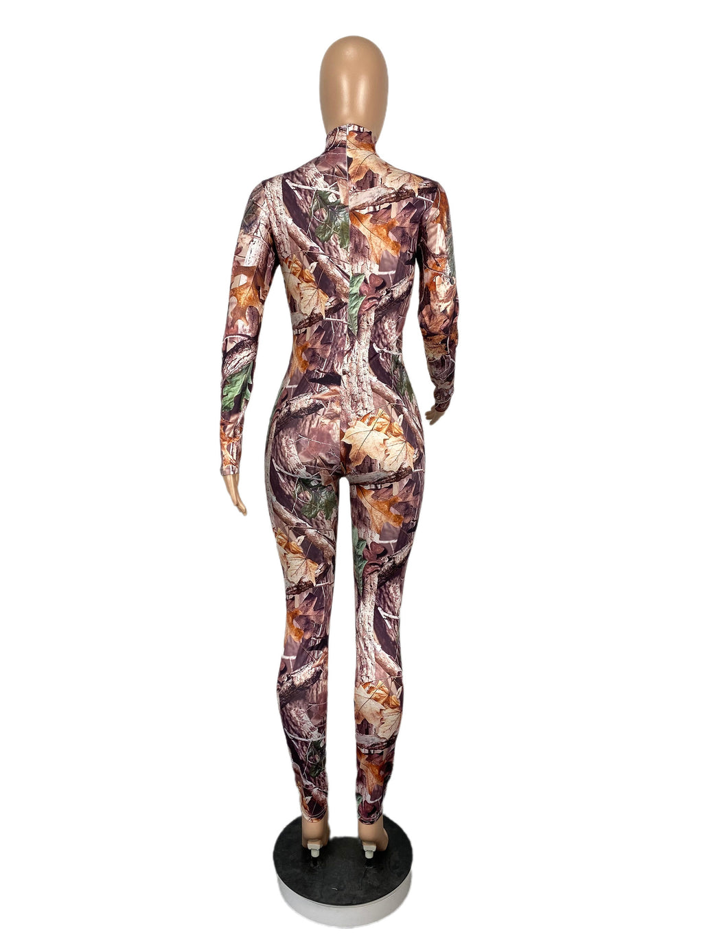 CM.YAYA Active Tie Dye Letter Print Turtleneck Bodycon Jumpsuit for Women Sexy Club One Piece Overall Bodycon Rompers Outfits