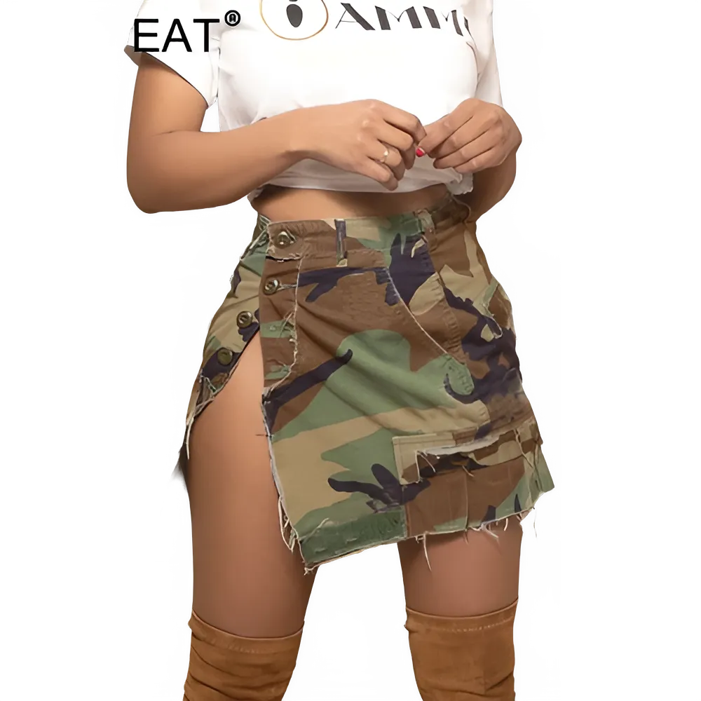 Camo A-line Tassel Skirt for Spring 2025