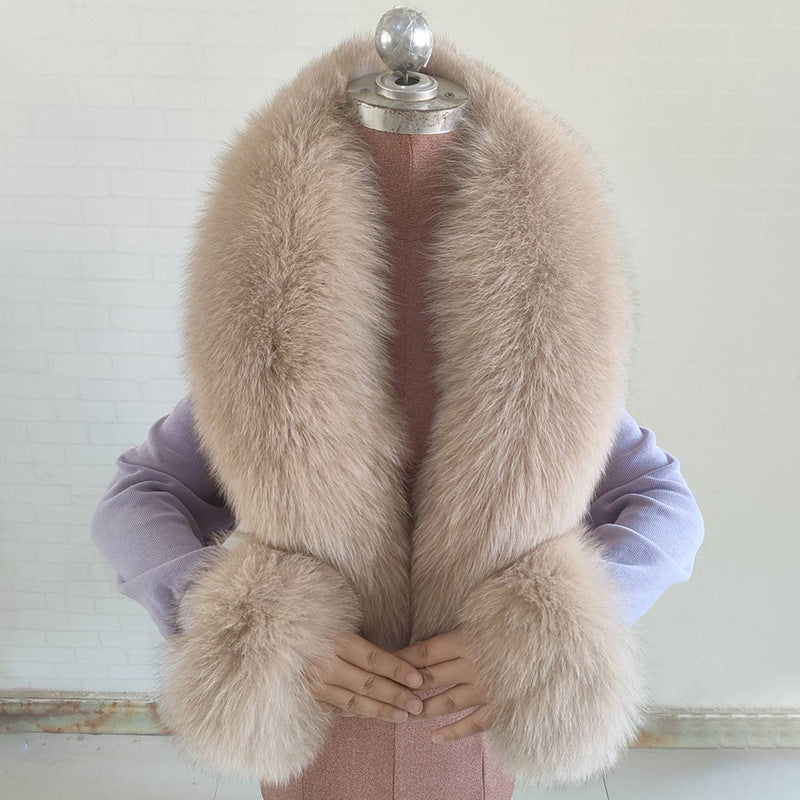 Real Fox Fur Horn Collar Fashion Fur Collar