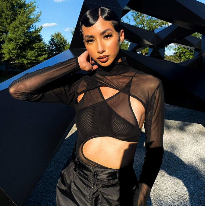 New Fashion Sexy Mesh Perspective Tight Long Sleeve Bodysuit