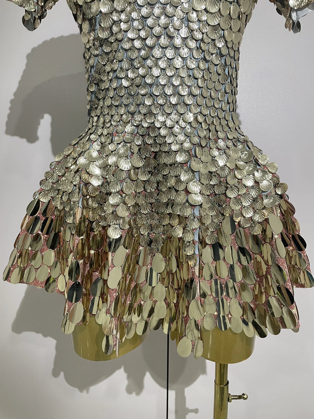 Luxury High Quality Shiny Shell Sequins Bodysuit Dress Women Sexy Nightclub Dance Performance Clothing Birthday party Dresses