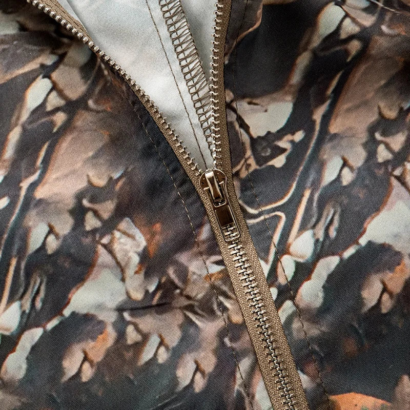 Simenual Streetwear Camouflage Print Long Sleeve Playsuits Women 90s Grunge Zip-up Skinny Rompers Cyber Y2K One-piece Playsuit