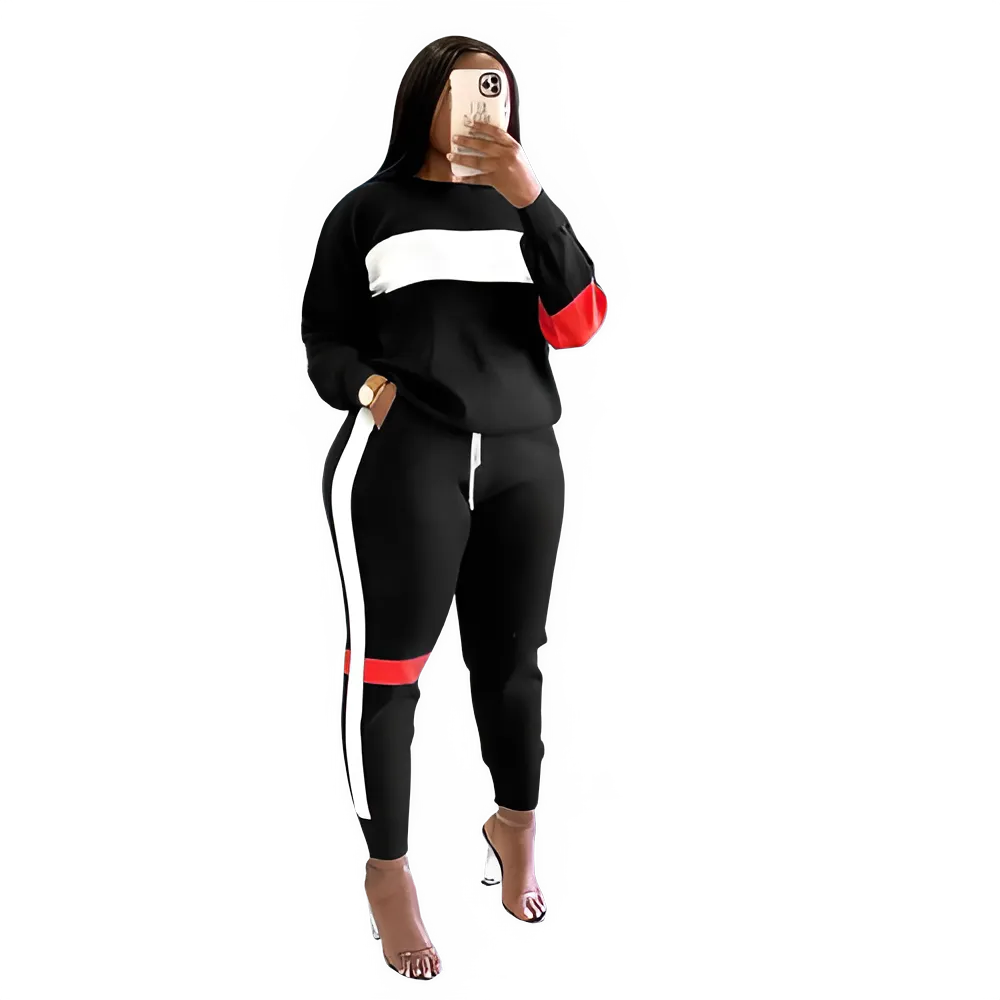 CM.YAYA Women's 2 Piece Fitness Tracksuit Set